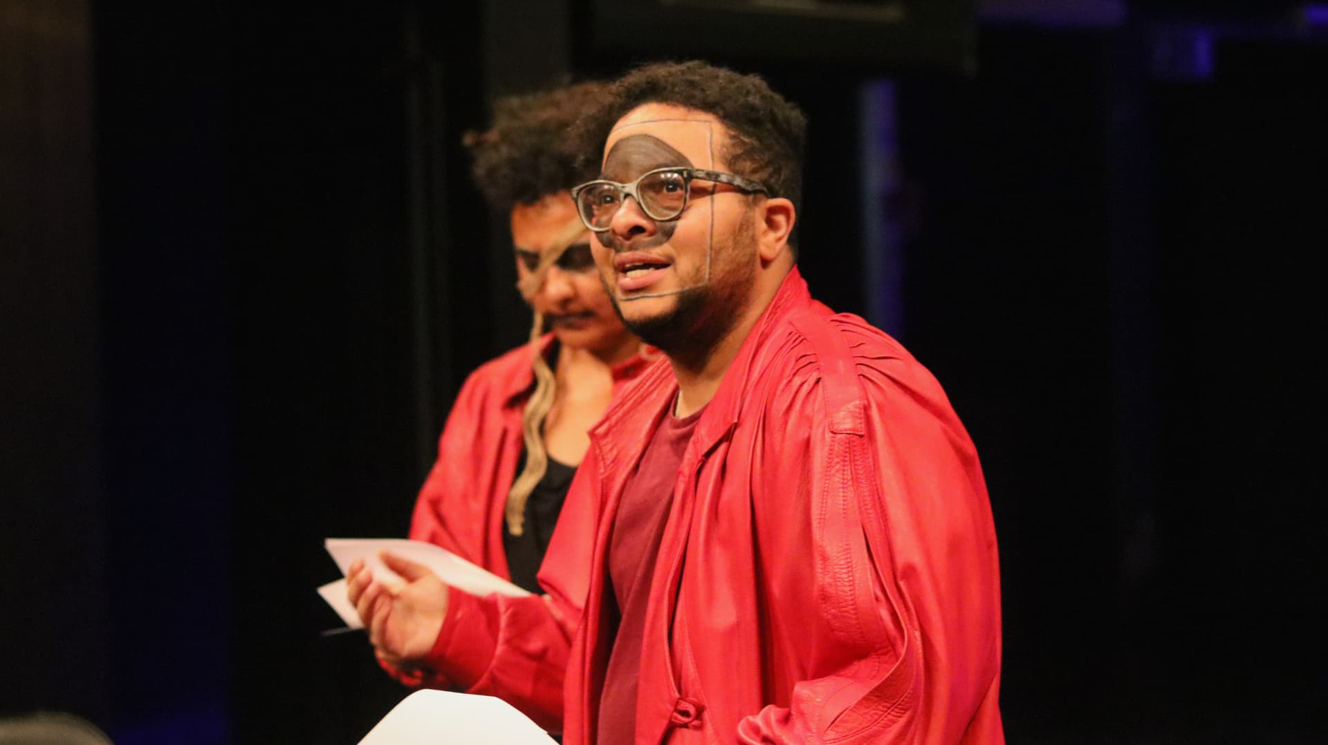 Zwoisy Mears Clarke and Vishnu Vardhani Rajan in Anachronism.